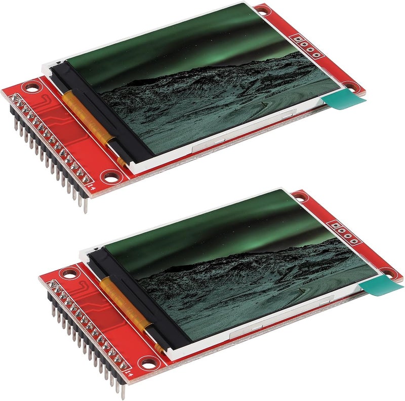 XIITIA 2pcs 2.4" SPI TFT LCD Display Screen Module ST7735 240×320 TFT LCD Screen Shield 3.3V RGB 65K for Arduino - Image 1